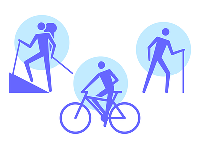 Fresh air and nature. adobe illustrator bicycle bike icon design icon set iconography nature trekking vector graphics