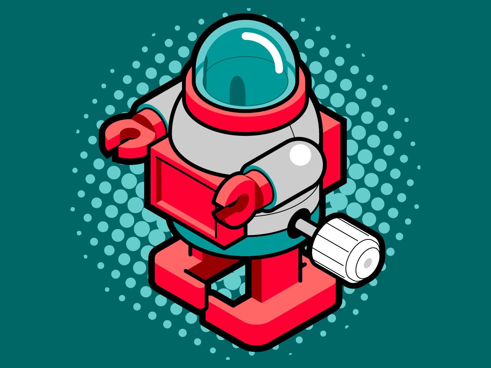Robbb animation character design isometric isometric graphics mechanism motion graphics robot technical drawing technical illustration toy vintage windup toy