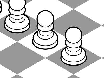 Infinite Pawns chess gambit game infinite isometric isometric art loop motion graphics pawn tech technical drawing technical graphics technical illustration vector vector graphics