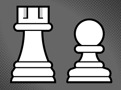 Rook & Pawn after effects blueprint board game chess guidelines illustrator makingof orthogonal projection pawn rook technical drawing technical graphics technical illustration vector graphics