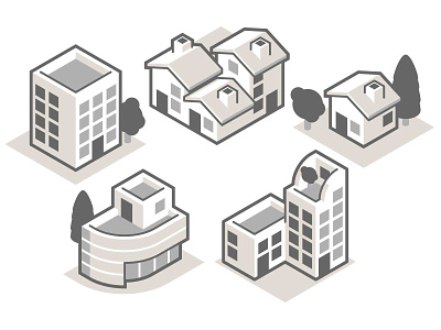 Building Icons icon icon set isometric shopping mall svg vector graphics walls windows