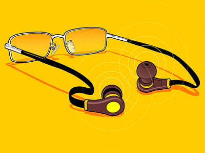 Sound-Glasses glasses headphones headset music sound sunglasses tech vector vectorgraphic