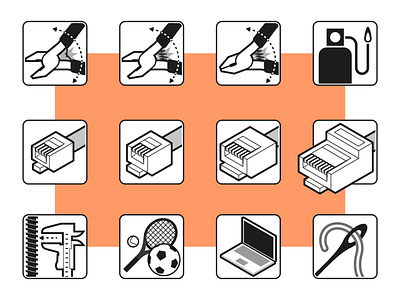 Industrial Icon Set 6 adobe illustrator communication icon icon set industrial industry infographics instructional instructions isometric manual tech technical drawing technical illustration vector graphics