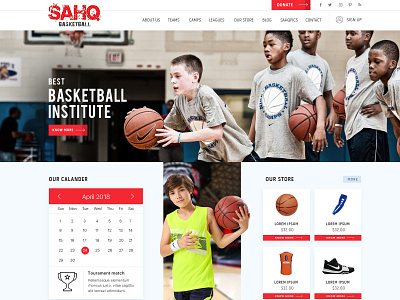 Shaq Basketball Institute custom theme web design web development wordpress