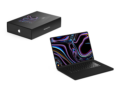 Matte black MacBook Pro apple black computer design designer graphic design logo macbook macbookpro matte photoshop redesign