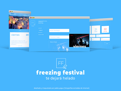 Freezing Festival blue design festival interface ui web design