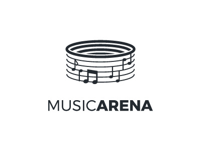 Music Arena Concept arena circles logo minimal music simple stadium