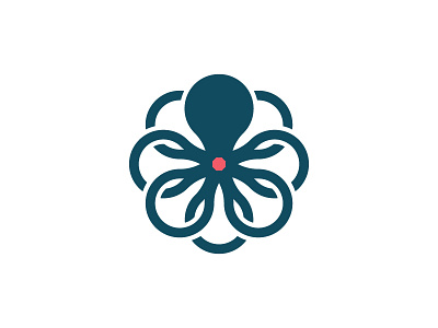 Octopus Logo Concept animals circles clean fish logo octopus simple