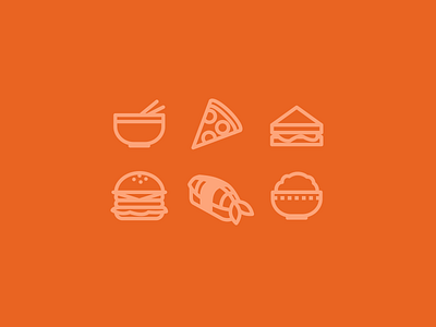 Food Icons burger chinese deli food icons india japanese pizza sushi