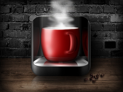 Coffee icon cafe coffee cup icon ios ipad iphone red
