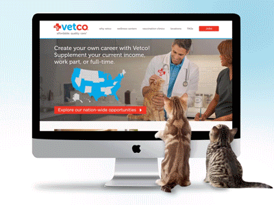 Vetco Clinics at Petco. animation app design petco ui ux web
