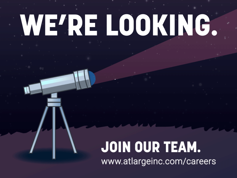 We're Looking for Talent animation careers graphic designer hiring illustration job motiongraphics space videographer