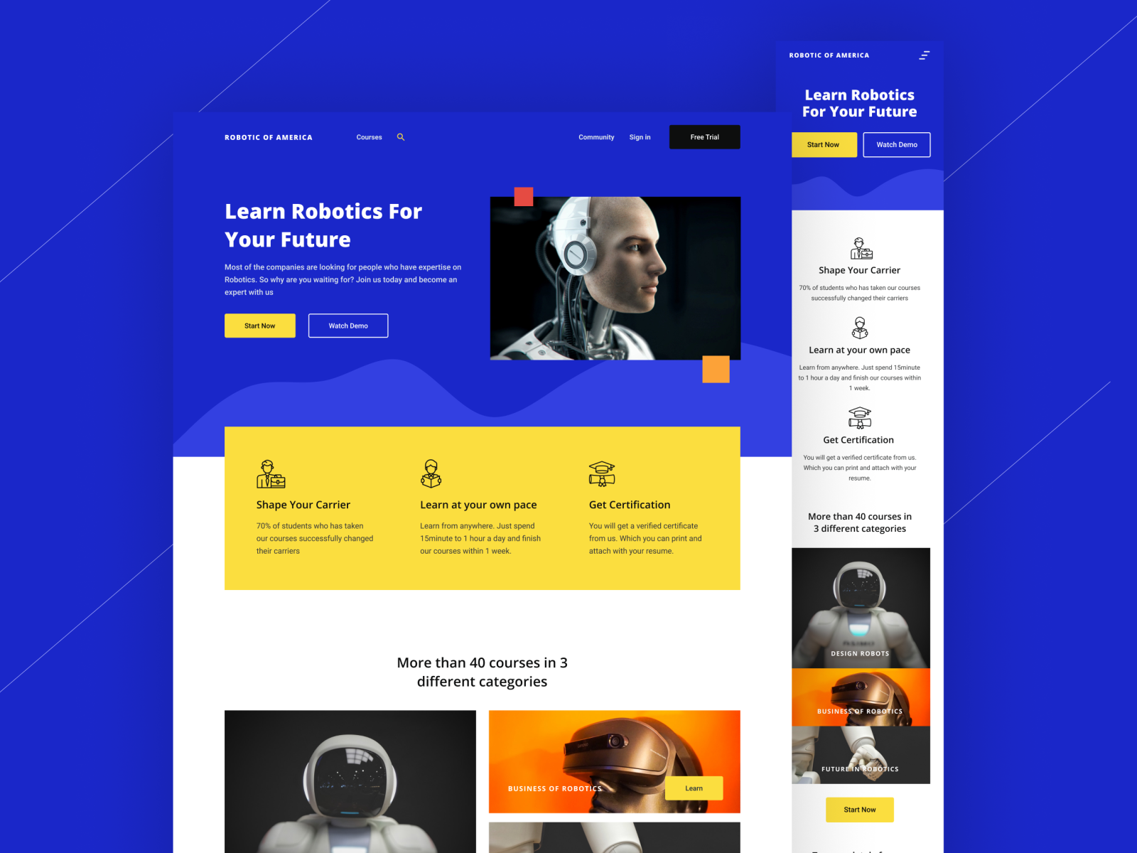 Robotic Web UI Design by Robiul Hasan on Dribbble