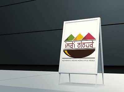 Indi Cloud background branding colorful design graphic illustration layout logo poster vector