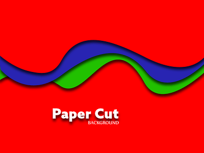 Paper Cut background color graphic layout paper cut wave