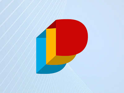 D Logo app background branding color colorful design icon illustration layout logo poster typography vector web