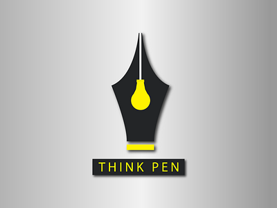 Think Pen app background branding color colorful design graphic icon illustration layout logo name poster typography vector