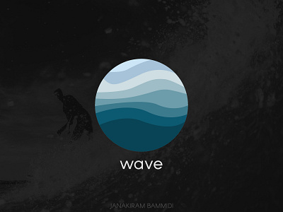 Wave app background branding color colorful design graphic icon illustration landscape layout logo name poster vector