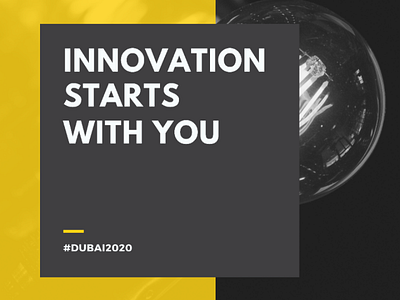 Innovation Starts With You background banner black color design engineering idea ideas innovation talent tech technical technology templates yellow