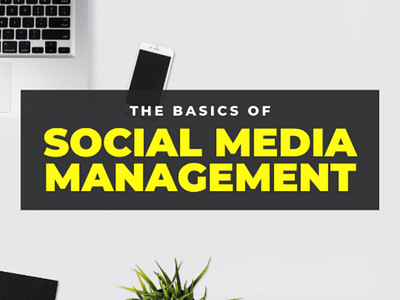 Social Media Management banner branding design facebook instagram knowledge management media network networking poster power public social tags templates twitter yellow youtube