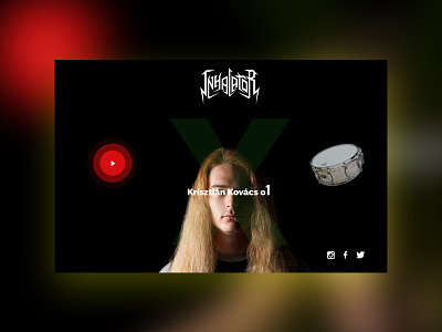 Web Design for a Hungarian Metal Band | 2 drummer drums metal metal band metal gear music musicians typography ux webdesign website