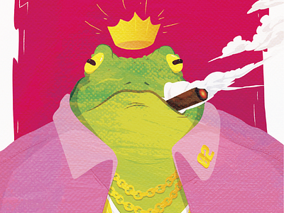 Real Animals Series - 001 King Frog. artwork drawing illustration series art