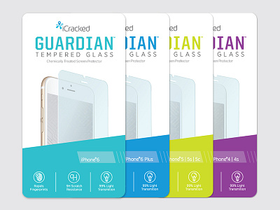 Guardian Screen Protector color palate glass iphone packaging protector screen