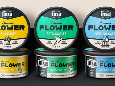Insa Flower Line art direction branding design packaging design