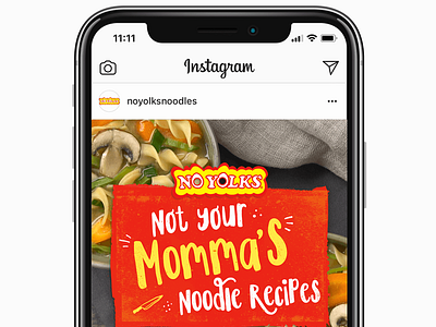 No Yolks: Not your Momma's Noodle Recipe branding design photoshoot recipes social campaign