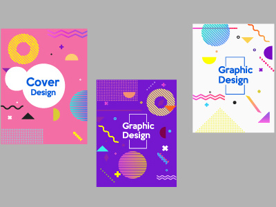 Modern cover template collection colorful design abstract brochure cover design poster