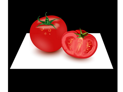 3D realistic drawing design tomato fresh nutrition