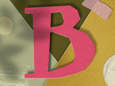 Letter B for #36daysoftype 36daysoftype 36daysoftype08 illustration letter lettering papercut procreate procreate art type art typography