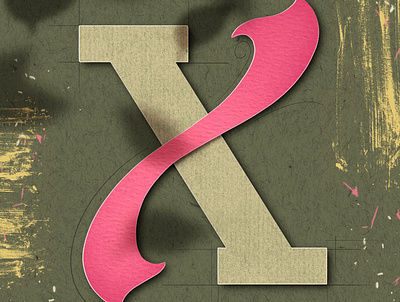 Letter X for #36daysoftype 36daysoftype 36daysoftype08 font illustration lettering papercut procreate procreate art type art typography