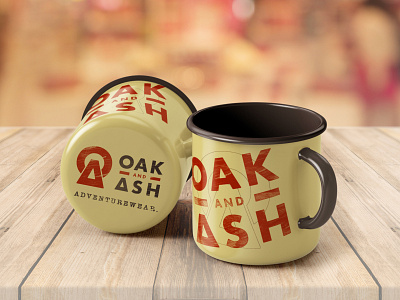 O&A Cups Mockup adventure branding design logo outdoors type typography vector