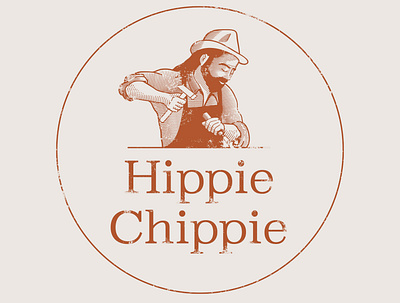 Hippe chippe Logo branding design illustration logo vector vintage vintage logo