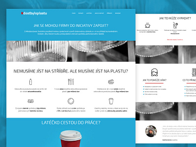 Dost bylo plastu - Ministry of the Environment onepage strategy website