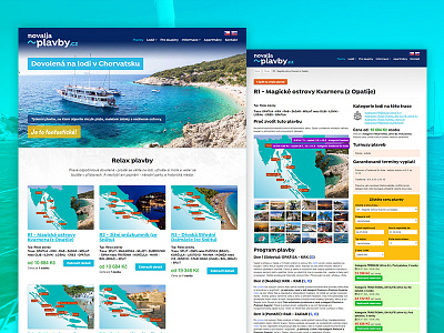 Novalja Plavby ux webdesign