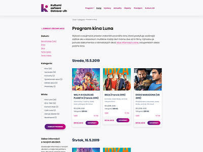 KZOJ Program kina Luna webdesign