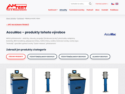 AmTest website redesign