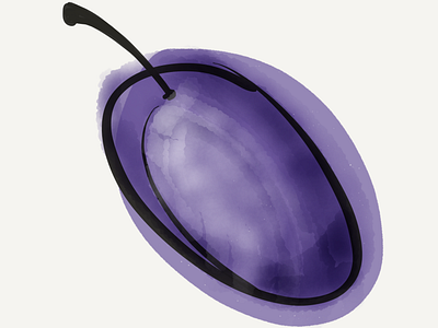 Plum. Without plums, world would be sad illustration