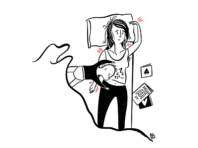 ZZZ autobiographical comic illustration procreate