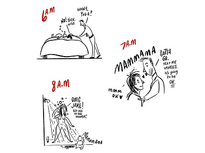 2018 Hourly Comic 1 autobiographical comic hourly illustration