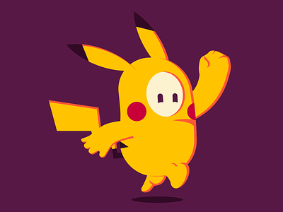 Fall Guys design digital art fallguys fun illustraion pikachu pokemon stylized