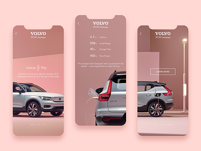 Volvo Screens app mobile mobile app mobile design pagination pictures sketchapp volvo