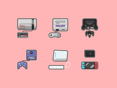 Nintendo Consoles gamecube icon set icons nintendo nintendo 64 nintendo switch super nintendo wii