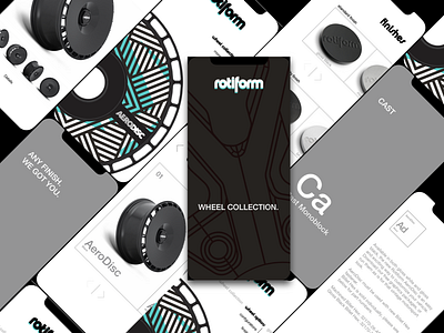 Rotiform App app automotive carousel cars design gallery ios mobile sketchapp wheels