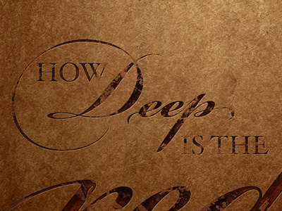 Deep is the Red (Details) design photoshop texture typography