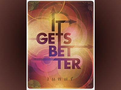 It Gets Better (Full View) design it gets better lgbt poster spectrum typography