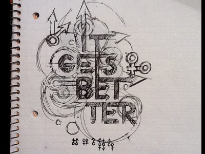 It Gets Better (Sketch) design it gets better lgbt poster sketch typography