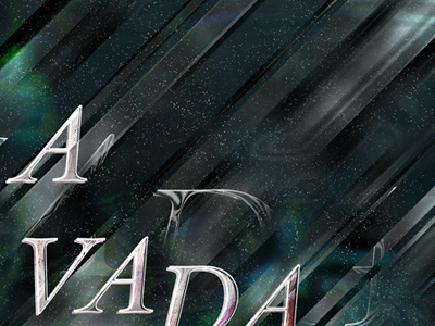 Ak Final Shot diagonal futuristic illustration metallic photoshop space typography